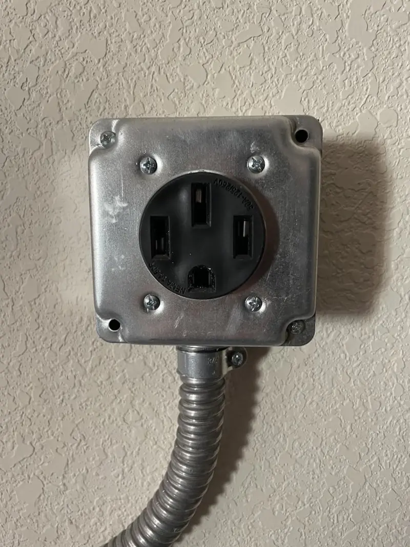 NEMA 14-50 outlet installed for Smart Home Electrical in Aurora